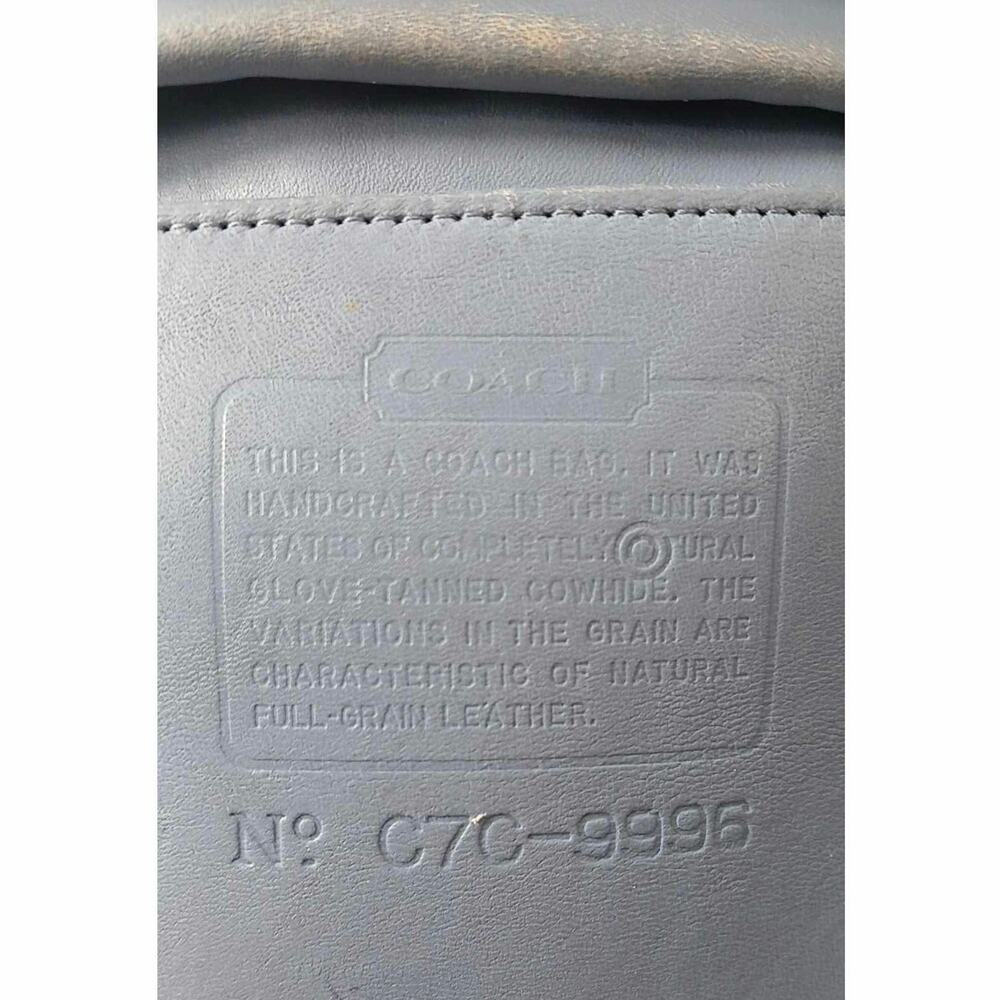 Coach, vintage periwinkle blue Leather shoulder bag - Picture 6 of 6